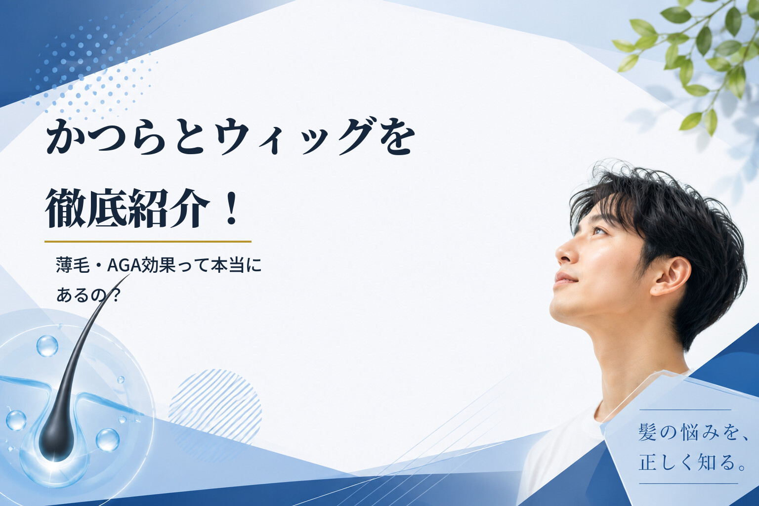 かつらとウィッグを徹底紹介！薄毛・AGA効果って本当にあるの？