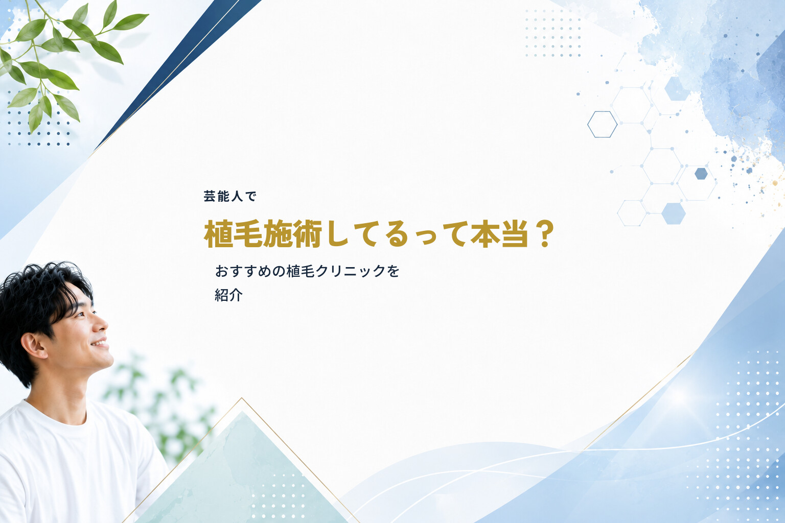芸能人で植毛施術してるって本当？おすすめの植毛クリニックを紹介