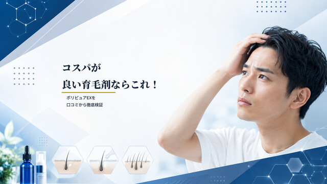 コスパが良い育毛剤ならこれ！ポリピュアEXを口コミから徹底検証