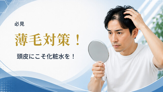 【必見】薄毛対策！頭皮にこそ化粧水を！