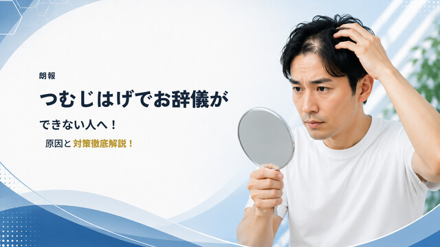 【朗報】つむじはげでお辞儀ができない人へ！原因と対策徹底解説！
