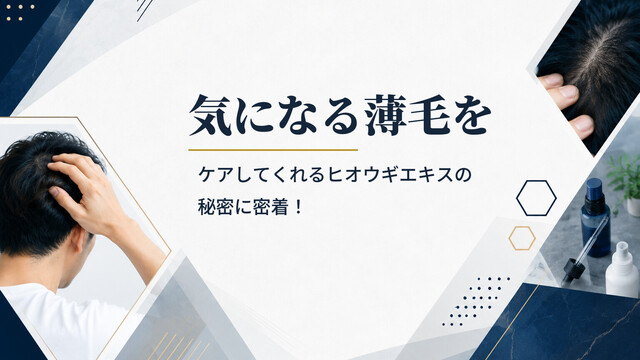 気になる薄毛をケアしてくれるヒオウギエキスの秘密に密着！