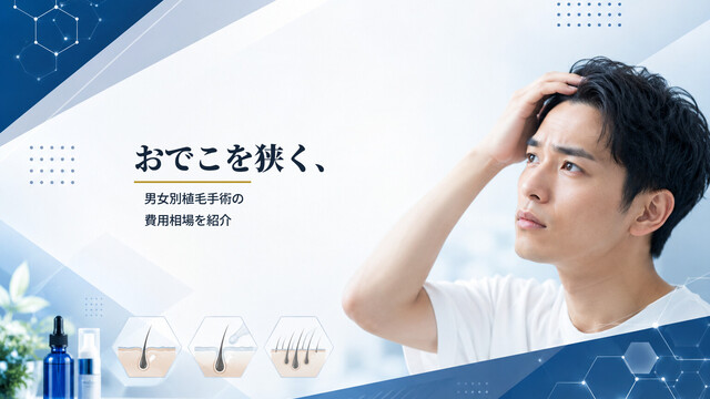 おでこを狭く、男女別植毛手術の費用相場を紹介