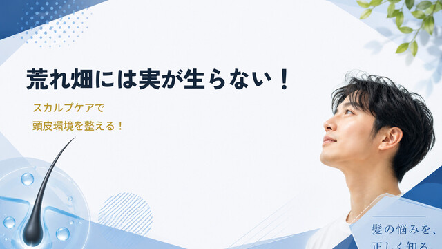 荒れ畑には実が生らない！スカルプケアで頭皮環境を整える！