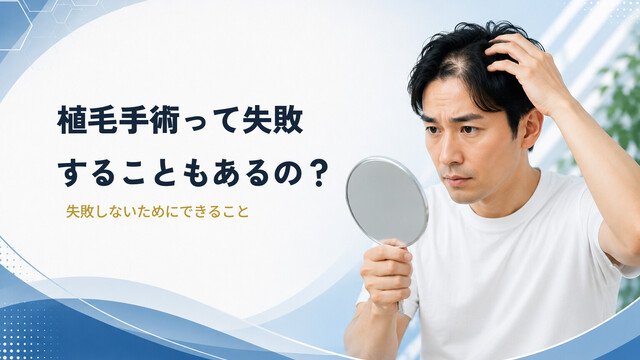 植毛手術って失敗することもあるの？失敗しないためにできること