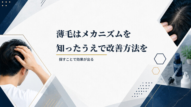 薄毛はメカニズムを知ったうえで改善方法を探すことで効果が出る