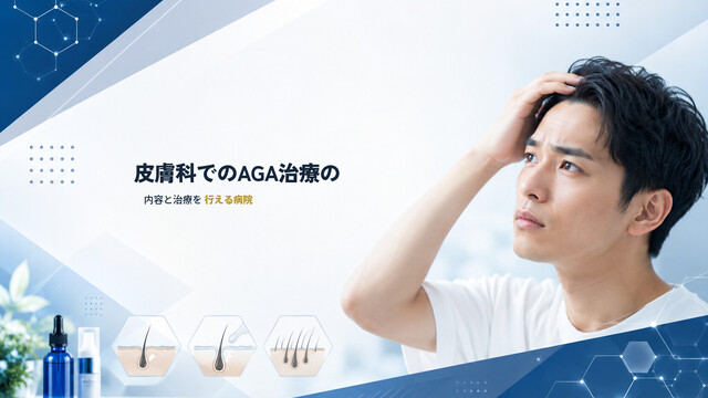 皮膚科でのAGA治療の内容と治療を行える病院